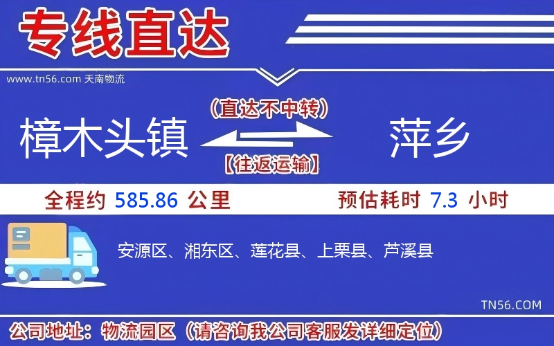 樟木頭鎮到萍鄉物流公司